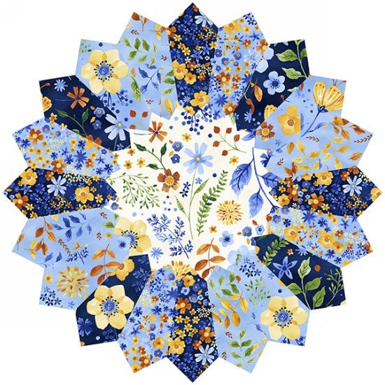 Quilted Fox -Dresden Placemats  Kit  Blue