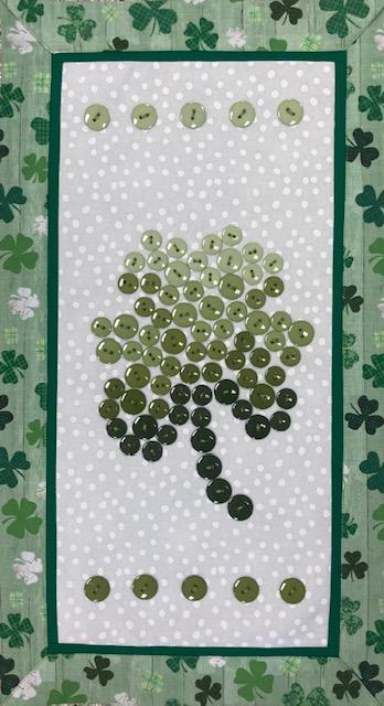 St. Patrick's Button Wall Hanging 12" x 21"