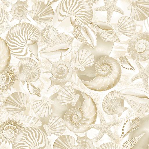Oceana 108" Wide- Oceana Shells Cream