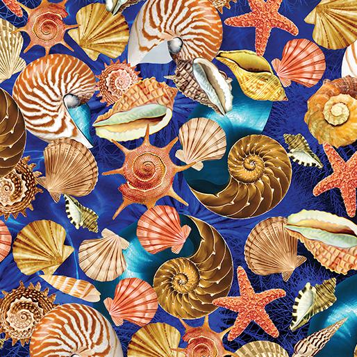 Oceana 108" Wide- Oceana Shells Multi