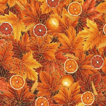 Sweet Pumpkin Spice- Oranges Autumn w/Metallic