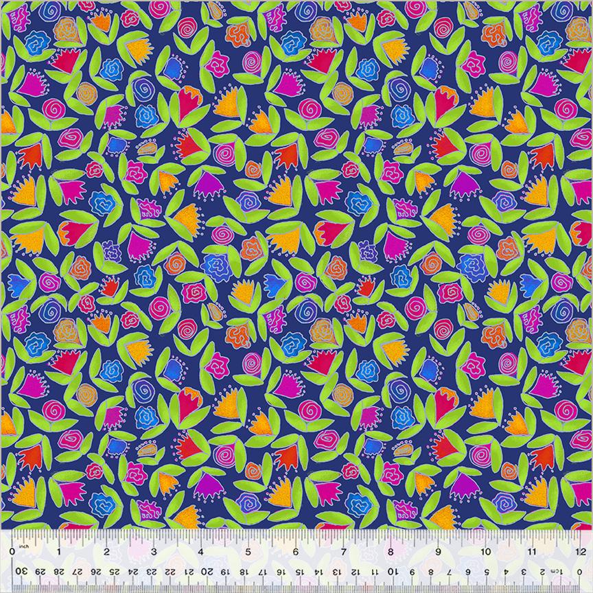 Windham Fabrics - Goodness Gracious - Little Ditsy Flowers - Cobalt