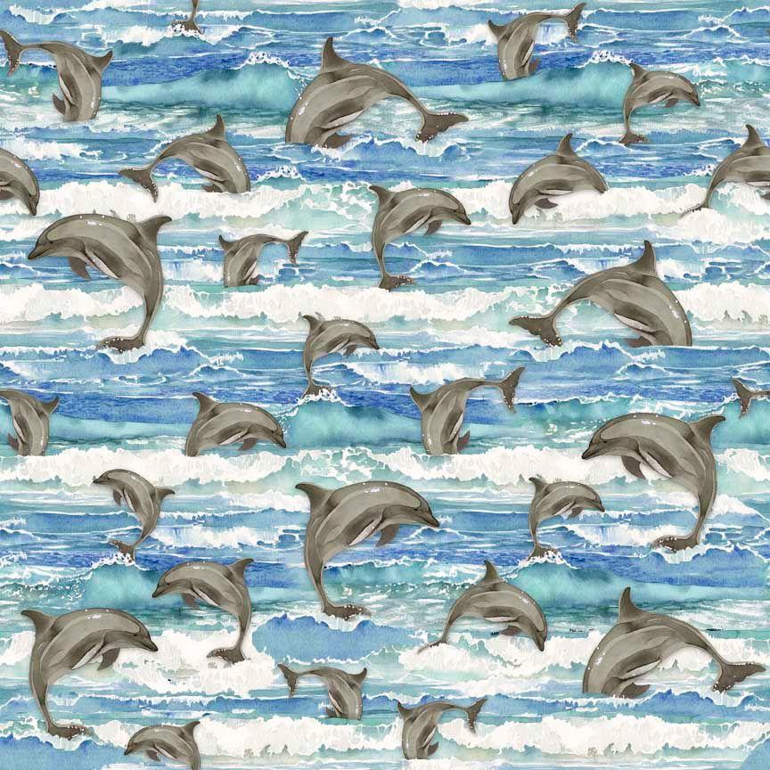 All Florida Shop Hop Dolphins Blue