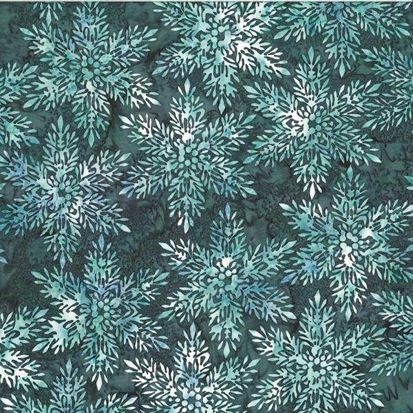 Bali Batik- Slate- Snowflakes by McKenna Ryan
