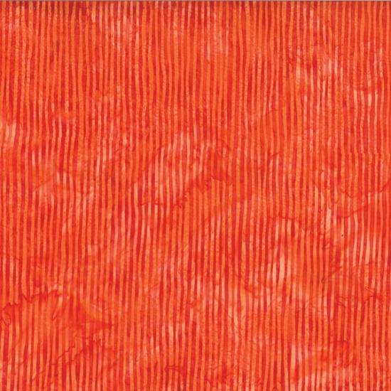 Bali Batik Skinny Stripes- Tangerine