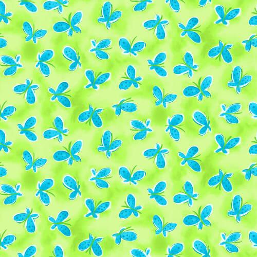 Butterflies Green- Whimsy Daisical
