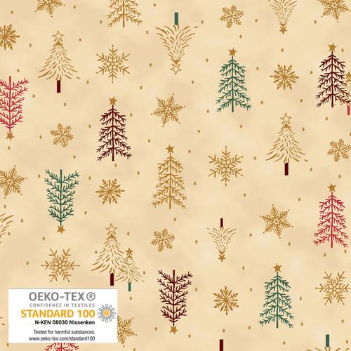 Christmas Trees - Beige/Gold