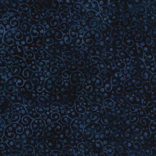 Dot Swirl - Midnight Blue  Island Batik