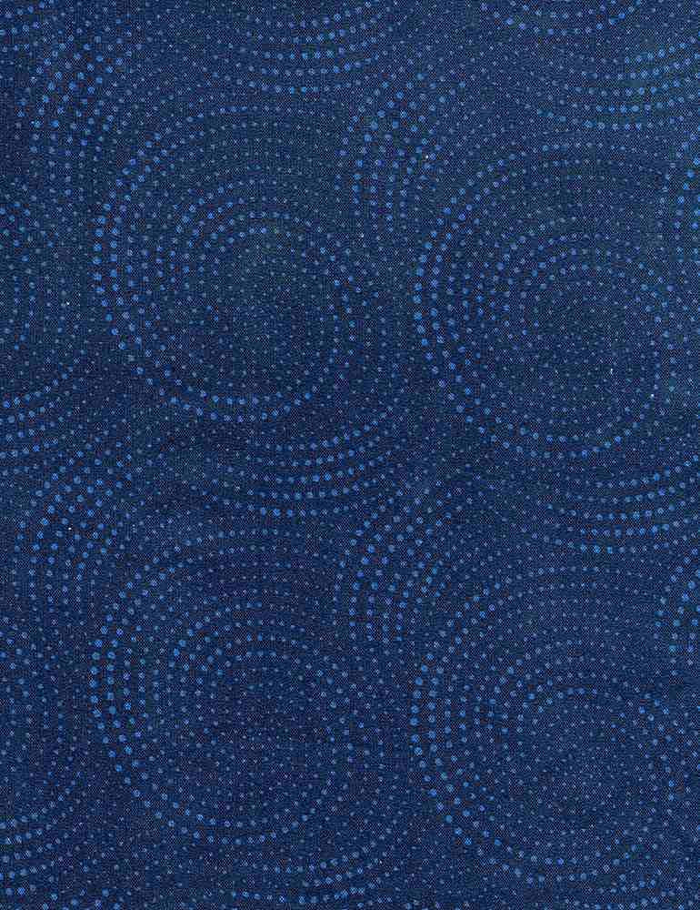 Dotted Spirals Blue 108" Wide