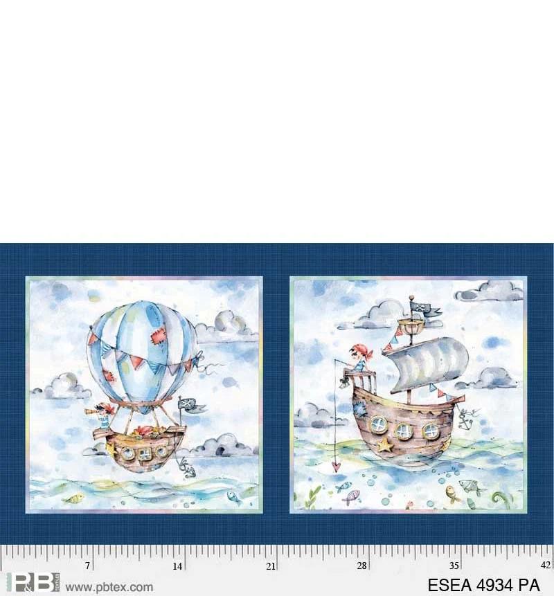 Enchanted Seas- Blue Pirate Big Block Panel