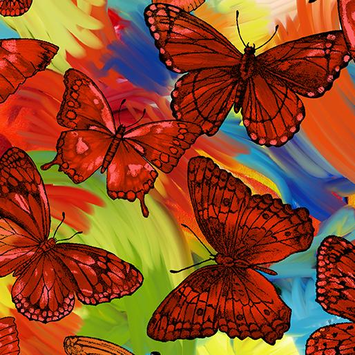 Butterfly Magic Orange/Multi