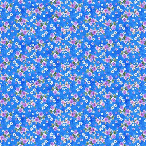Small Floral - Cyan