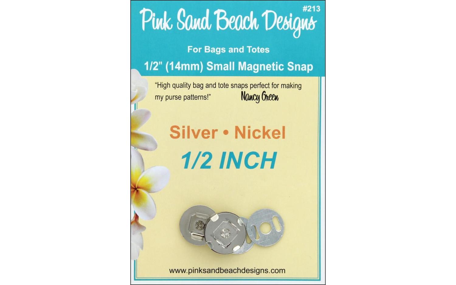 Pink Sand 1/2" Magnetic Snap Silver