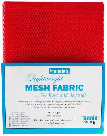 Fabric Mesh- Atom Red