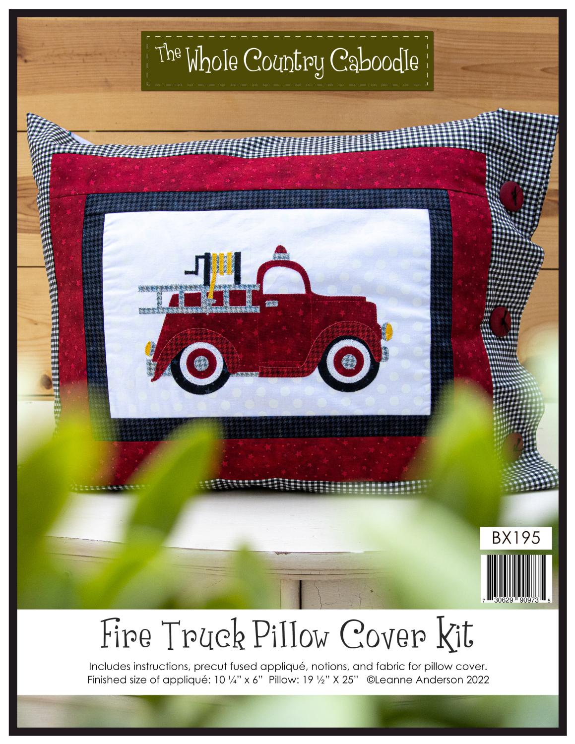 Fire Truck Pillow Cover