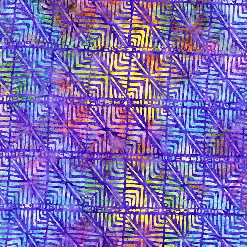 Geo Mosaic Pattern - Purple  Tonga Mariposa