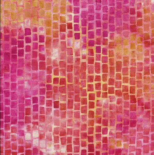 Grid - Pink Punch  Island Batik