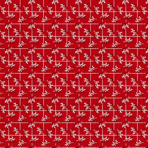 Grid Daisies - Red