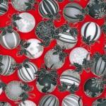 Holiday Flourish Silver/Red Ornaments