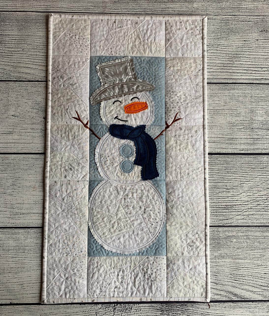 HoopSister Embroidery - Snowman Wall Hanging