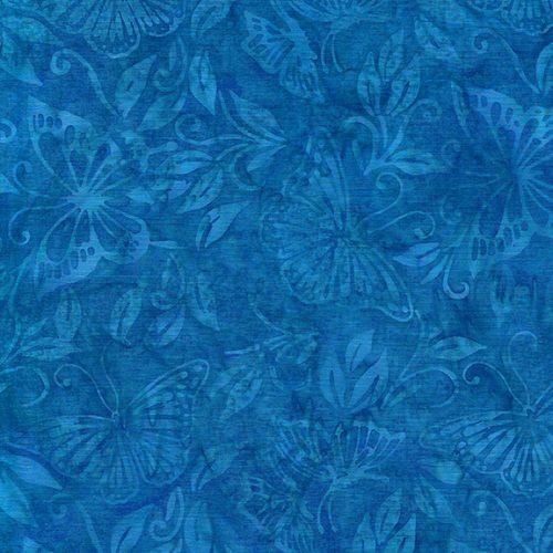 Island Batik, Butterfly Leaf Lake Blue