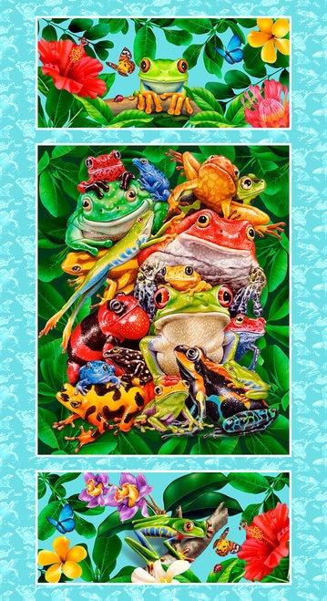 Jewels of the Jungle Cerulean Frog Banner Panel