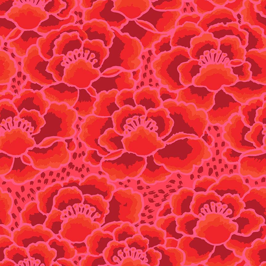 Kaffe Fassett Collective - February 2023 - Tonal Floral - Red