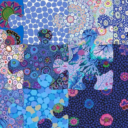 Kaffe Fassett Mystery Quilt 2024 - Cathedral Tiles Delft