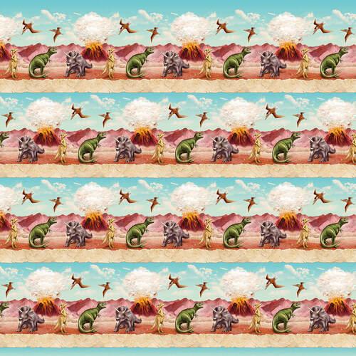 March Of The Dinosaurs Border Stripe
