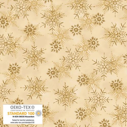 Medium Snowflakes - Beige/Gold