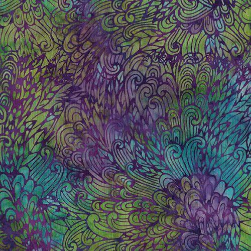 Paisely Feather- Peacock Island batiks