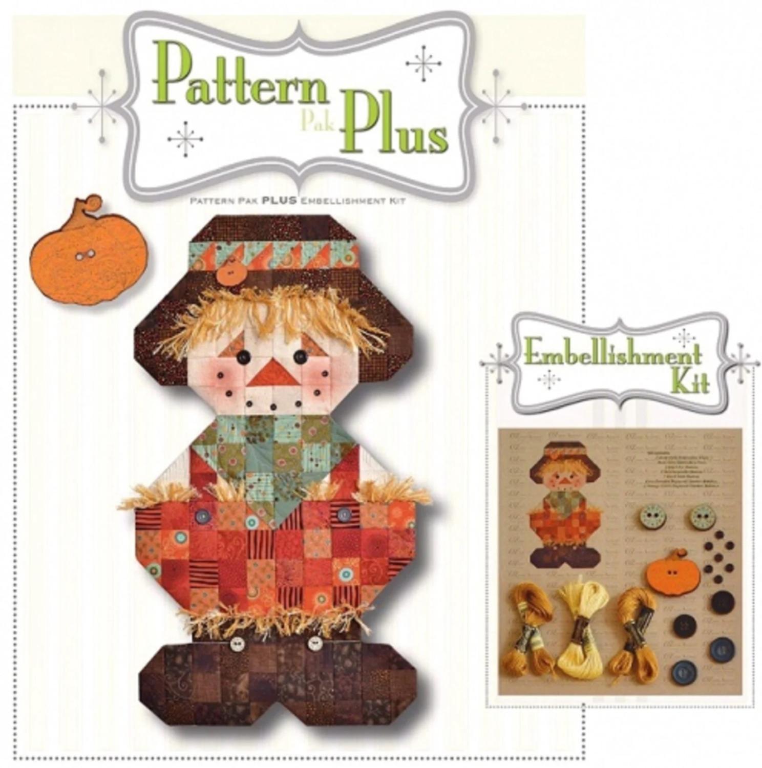 Roly Poly Scarecrow - Pattern Pak Plus  Embellishment Kit