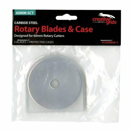 Rotary Blades & Case 60mm-5pk  Creative Grids