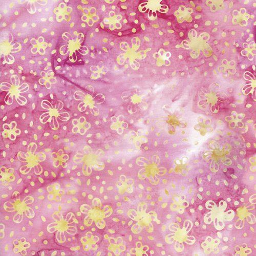 Sea Flowers - Pink Bubblegum  Island Batik