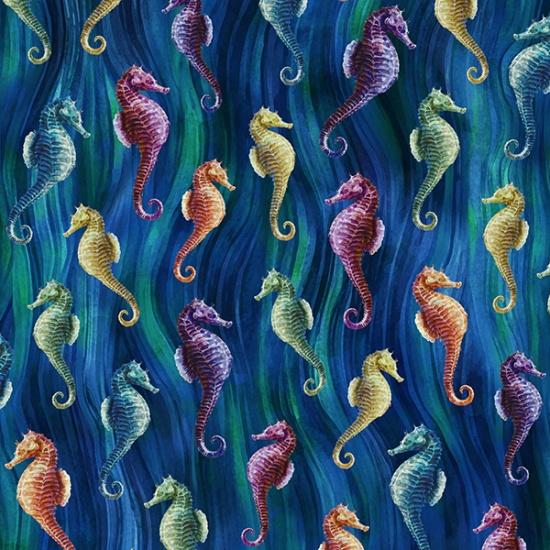 Sea Horses - Cobalt  Tides of Color