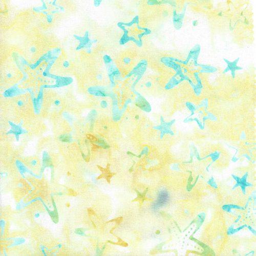 Sea Stars - Yellow Parchment Island Batik