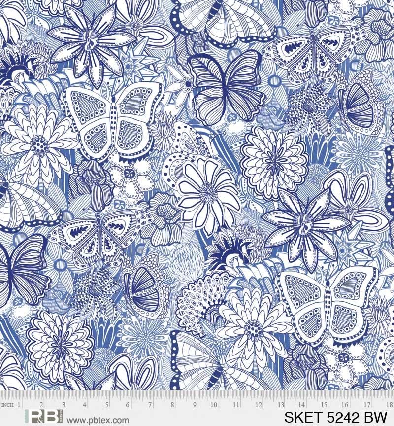 Sketchbook - Blue   P&B Textiles