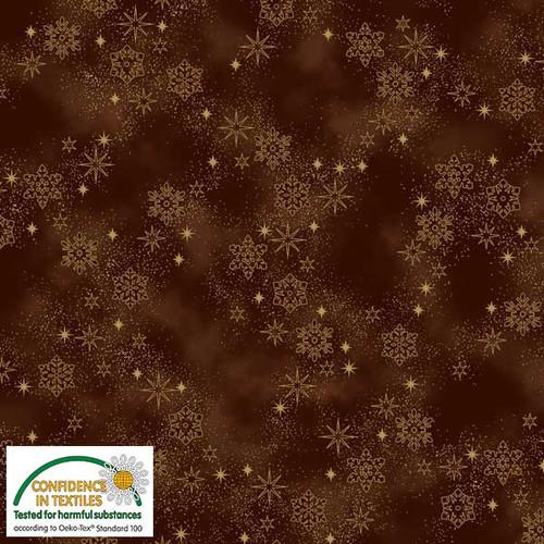 Small Snowflakes and Stars Brown/Gold Petit Cristal