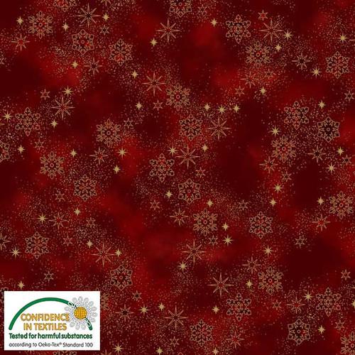 Small Snowflakes and Stars Red/Gold Petit Cristal