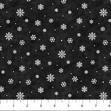 Snowflakes - Black/White Golden Christmas