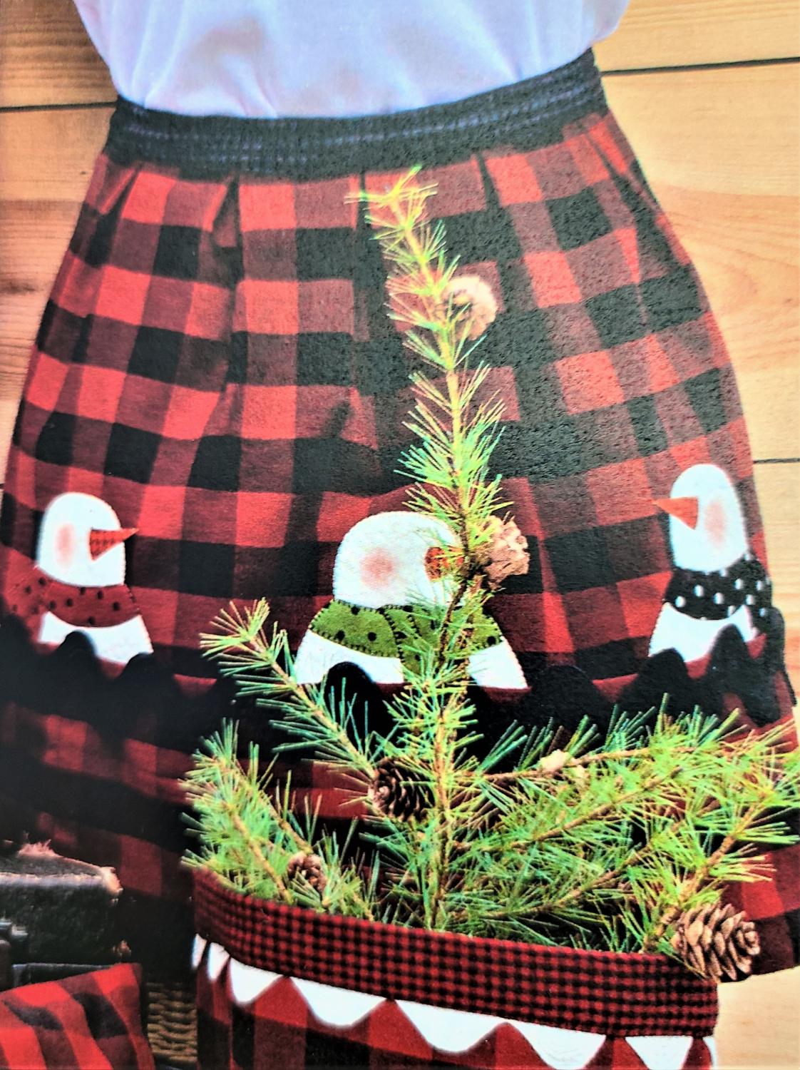 Snowman Trio Apron Class Kit,  Pattern Book Included
