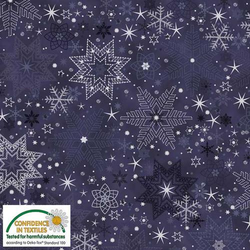 Star and Sprinkle Blue/Silver Snowflakes
