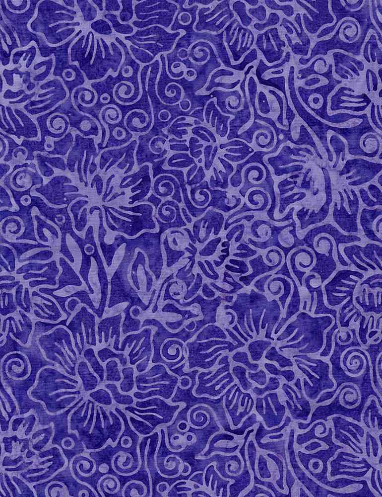 Tonga Twilight- Floral Outline Purple