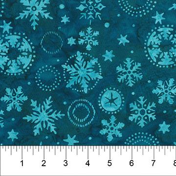 Winter Wonder Blue Snowflakes Batik