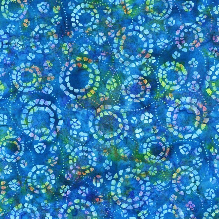 Woodcut and Dots - Teal  Tonga Mariposa